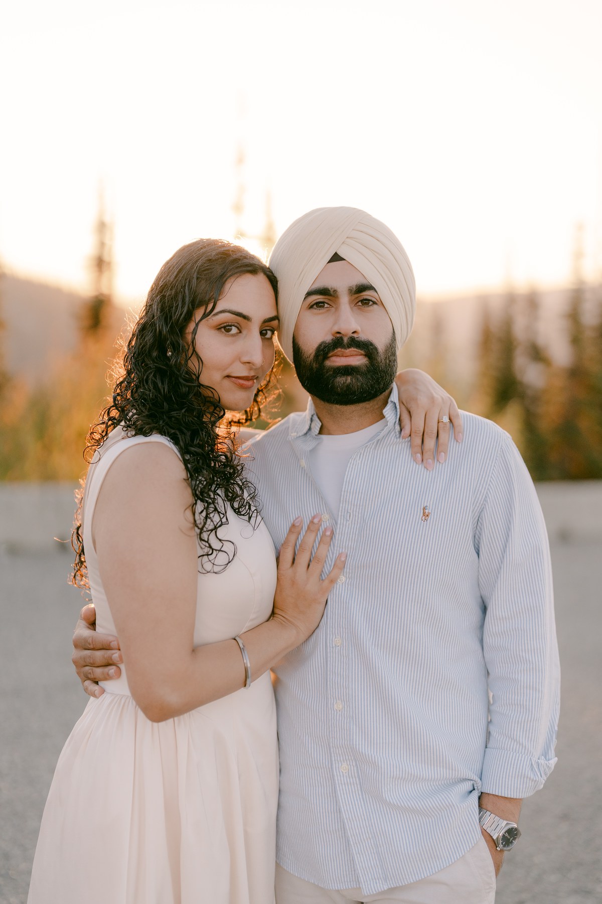 Reenu & Simar Coast Mountain engagement photography session in Vancouver BC — White Daisy Weddings